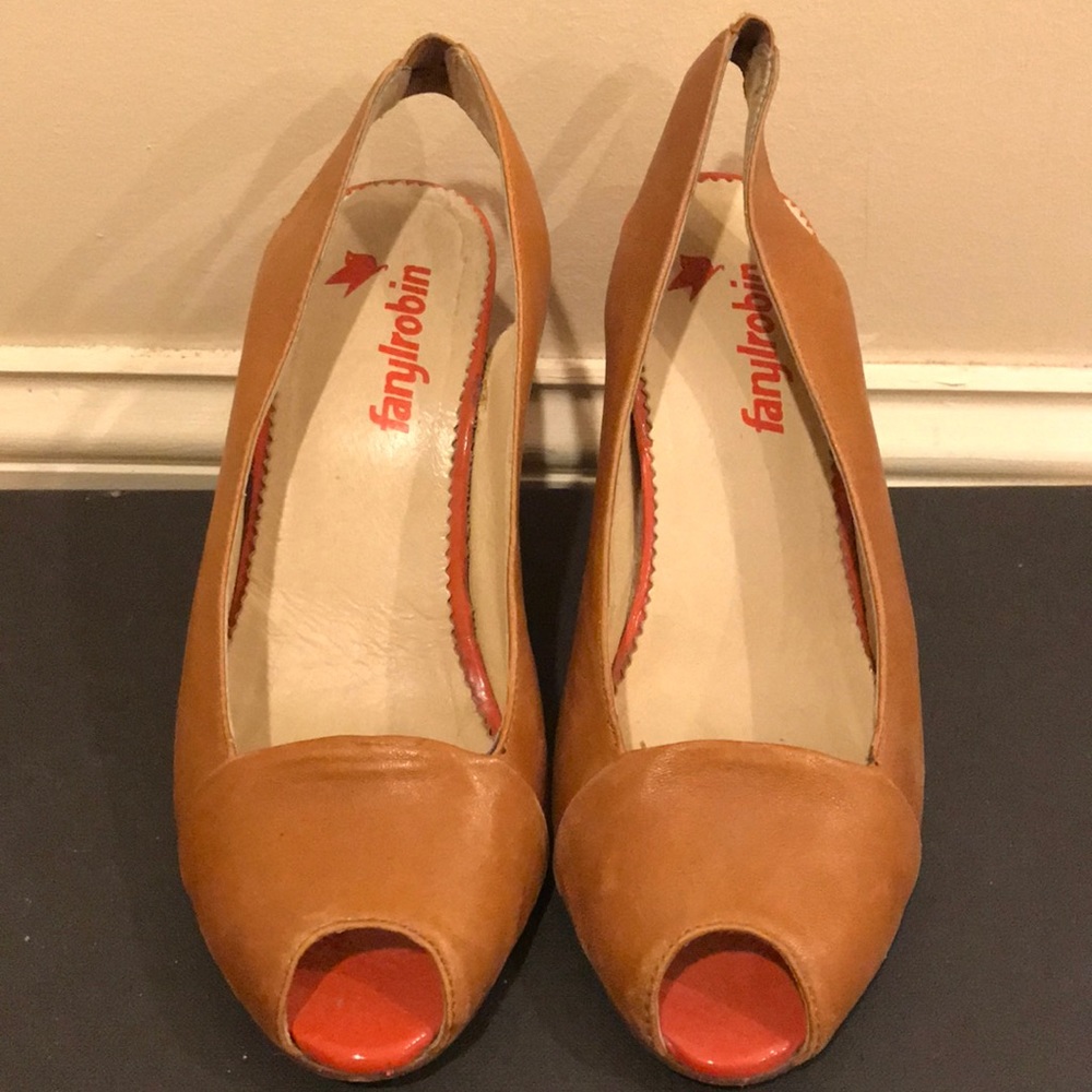 Anthropologie Farylrobin Peep Toe Wedges